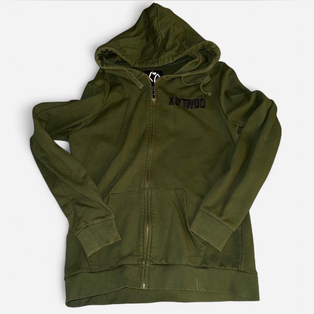 The Weeknd Sweatshirt Military Green XO XOTWOD Hoodie 2015 Rare Zip Up